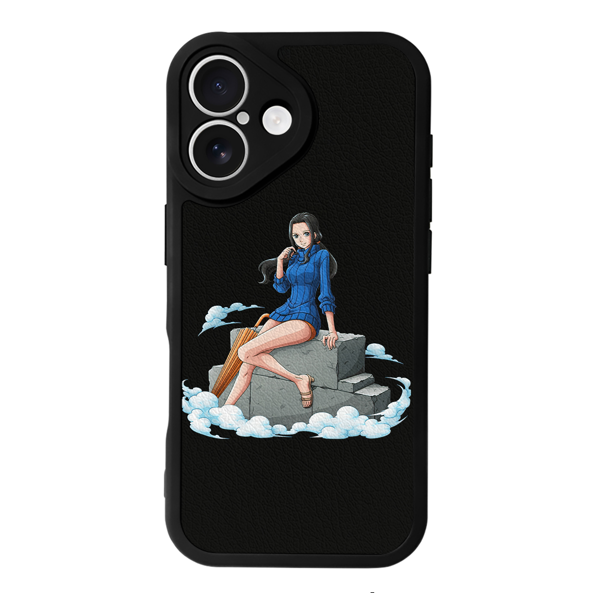 （画像用） ワンピース ニコ・ロビン ONE PIECE Nico Robin 【iPhone 16シリーズ対応】シリコンスマホケース（レザー調） 材質：シリコン